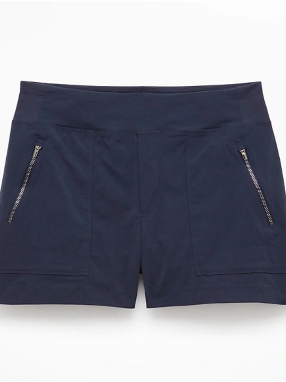 Athleta Women Trekkie North Mid Rise Shorts 12 Black Hiking Travel